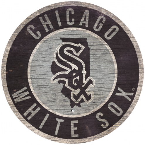Chicago White Sox 12&quot; Circle with State Sign
