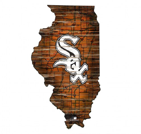 Chicago White Sox 12&quot; Roadmap State Sign