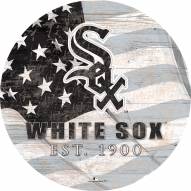 Chicago White Sox 12" Team Color Flag Circle Sign