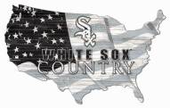 Chicago White Sox 15" USA Flag Cutout Sign