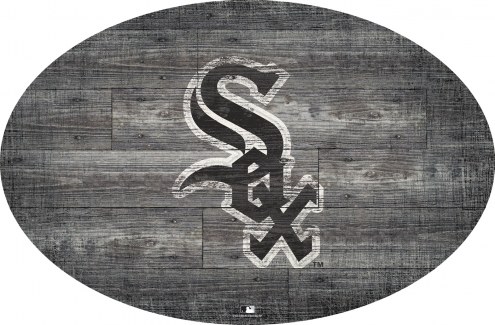 Chicago White Sox 46&quot; Distressed Wood Oval Sign