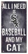 Chicago White Sox 6" x 12" Football & My Cat Sign