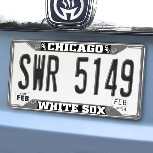 Chicago White Sox Chrome Metal License Plate Frame