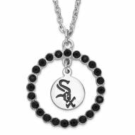 Chicago White Sox Crystal Logo Wreath Necklace