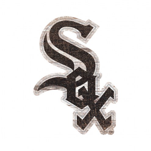 Chicago White Sox Distressed Logo Cutout Sign