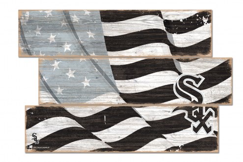 Chicago White Sox Flag 3 Plank Sign