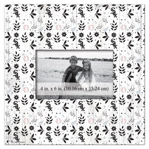 Chicago White Sox Floral Pattern 10&quot; x 10&quot; Picture Frame