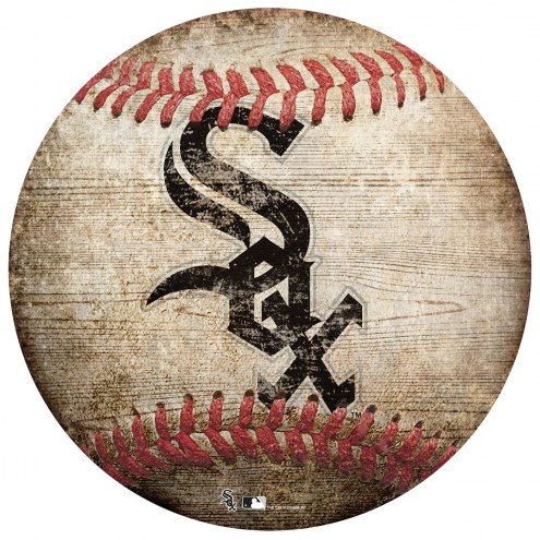 Chicago White Sox Baseball Shaped Sign