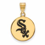 Chicago White Sox Sterling Silver Gold Plated Medium Pendant
