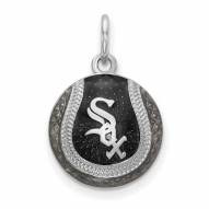 Chicago White Sox Sterling Silver Baseball Pendant