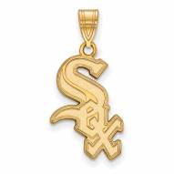 Chicago White Sox Sterling Silver Gold Plated Large Pendant