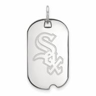Chicago White Sox Sterling Silver Small Dog Tag