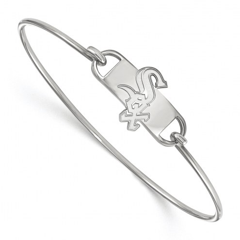 Chicago White Sox Sterling Silver Wire Bangle Bracelet