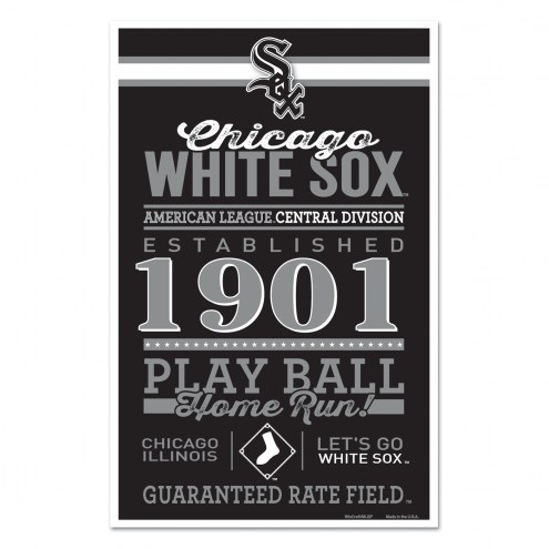 Chicago White Sox Established Wood Sign