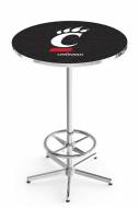 Cincinnati Bearcats Chrome Bar Table with Foot Ring
