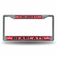 Cincinnati Bearcats Chrome Glitter License Plate Frame