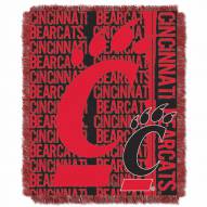 Cincinnati Bearcats Double Play Woven Throw Blanket