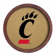 Cincinnati Bearcats "Faux" Barrel Framed Cork Board