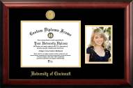 Cincinnati Bearcats Gold Embossed Diploma Frame with Portrait