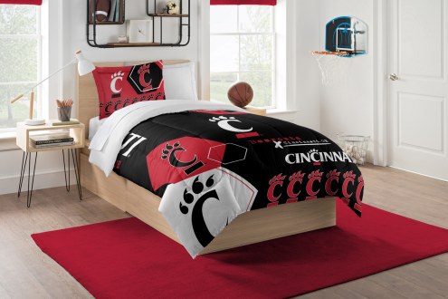 Cincinnati Bearcats Hexagon Twin Comforter & Sham Set