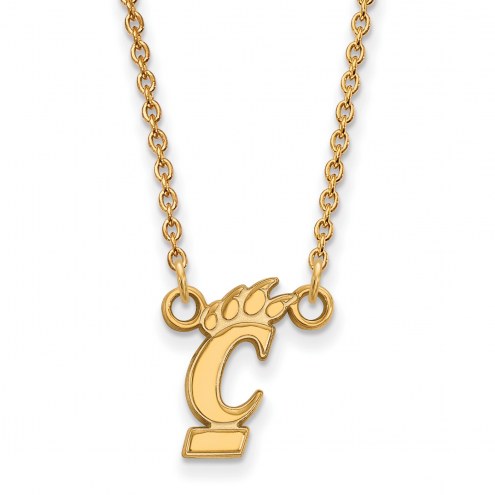 Cincinnati Bearcats Sterling Silver Gold Plated Small Pendant Necklace