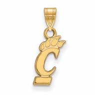 Cincinnati Bearcats Sterling Silver Gold Plated Small Pendant