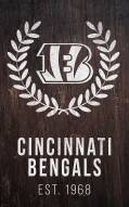 Cincinnati Bengals 11" x 19" Laurel Wreath Sign