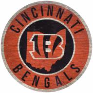 Cincinnati Bengals 12" Circle with State Sign