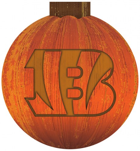 Cincinnati Bengals 12&quot; Halloween Pumpkin Sign
