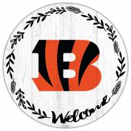 Cincinnati Bengals 12" Welcome Circle Sign