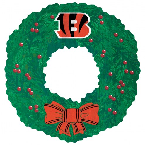 Cincinnati Bengals 16&quot; Team Wreath Sign