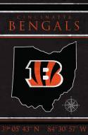 Cincinnati Bengals 17" x 26" Coordinates Sign