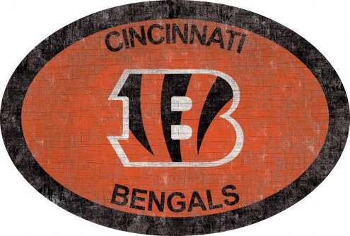 Cincinnati Bengals 46&quot; Team Color Oval Sign