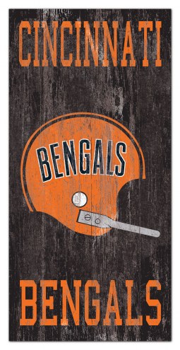 Cincinnati Bengals 6&quot; x 12&quot; Heritage Logo Sign