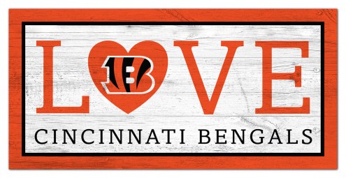 Cincinnati Bengals 6&quot; x 12&quot; Love Sign