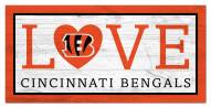 Cincinnati Bengals 6" x 12" Love Sign