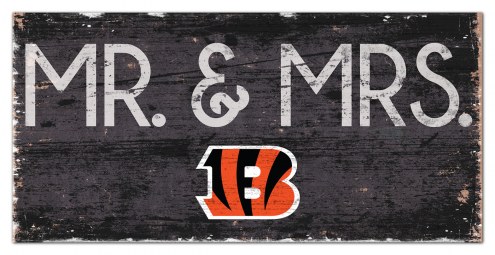 Cincinnati Bengals 6&quot; x 12&quot; Mr. & Mrs. Sign