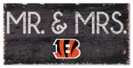 Cincinnati Bengals 6" x 12" Mr. & Mrs. Sign