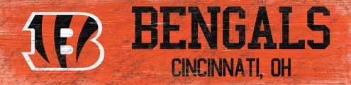 Cincinnati Bengals 6&quot; x 24&quot; Team Name Sign