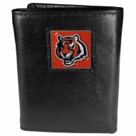 Cincinnati Bengals Deluxe Leather Tri-fold Wallet in Gift Box
