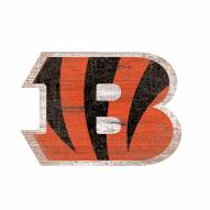 Cincinnati Bengals Distressed Logo Cutout Sign
