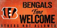 Cincinnati Bengals Fans Welcome Wood Sign