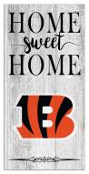 Cincinnati Bengals Home Sweet Home Whitewashed 6" x 12" Sign