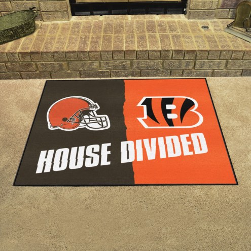 Cincinnati Bengals/Cleveland Browns House Divided Mat