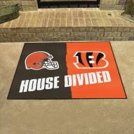 Cincinnati Bengals/Cleveland Browns House Divided Mat