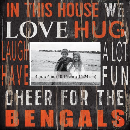 Cincinnati Bengals In This House 10&quot; x 10&quot; Picture Frame
