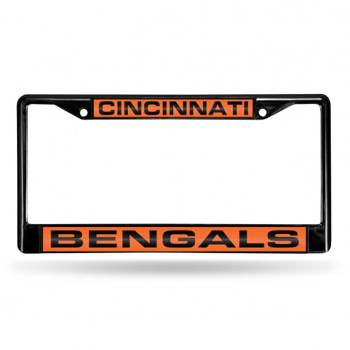 Cincinnati Bengals Laser Black License Plate Frame