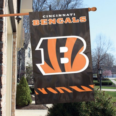 Cincinnati Bengals NFL Applique 2-Sided Banner Flag
