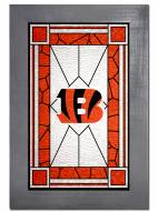 Cincinnati Bengals Stained Glass with Frame