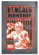 Cincinnati Bengals Team Monthly 11" x 19" Framed Sign